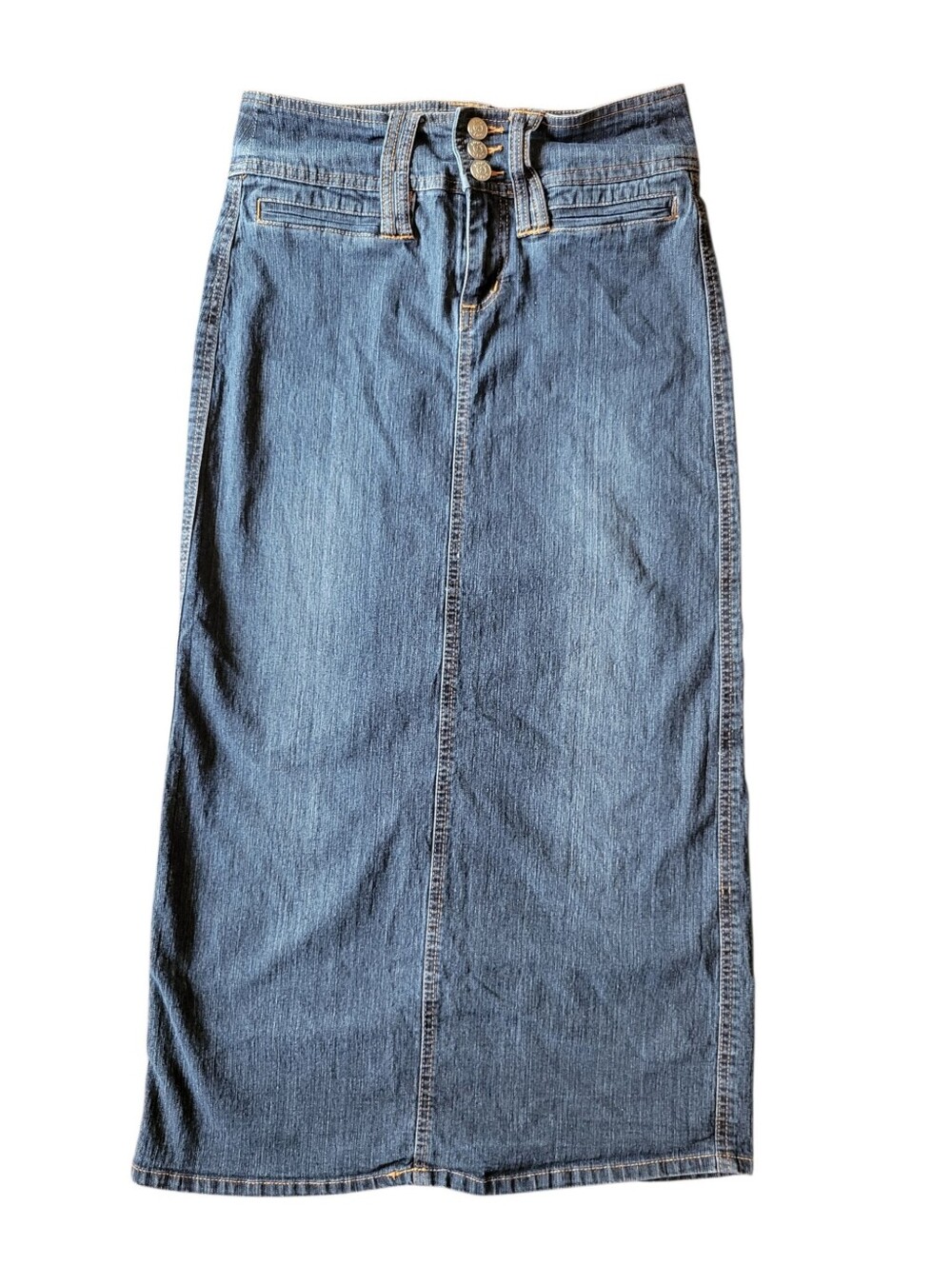 Y2K Zoey Beth Long Stretch Denim Skirt